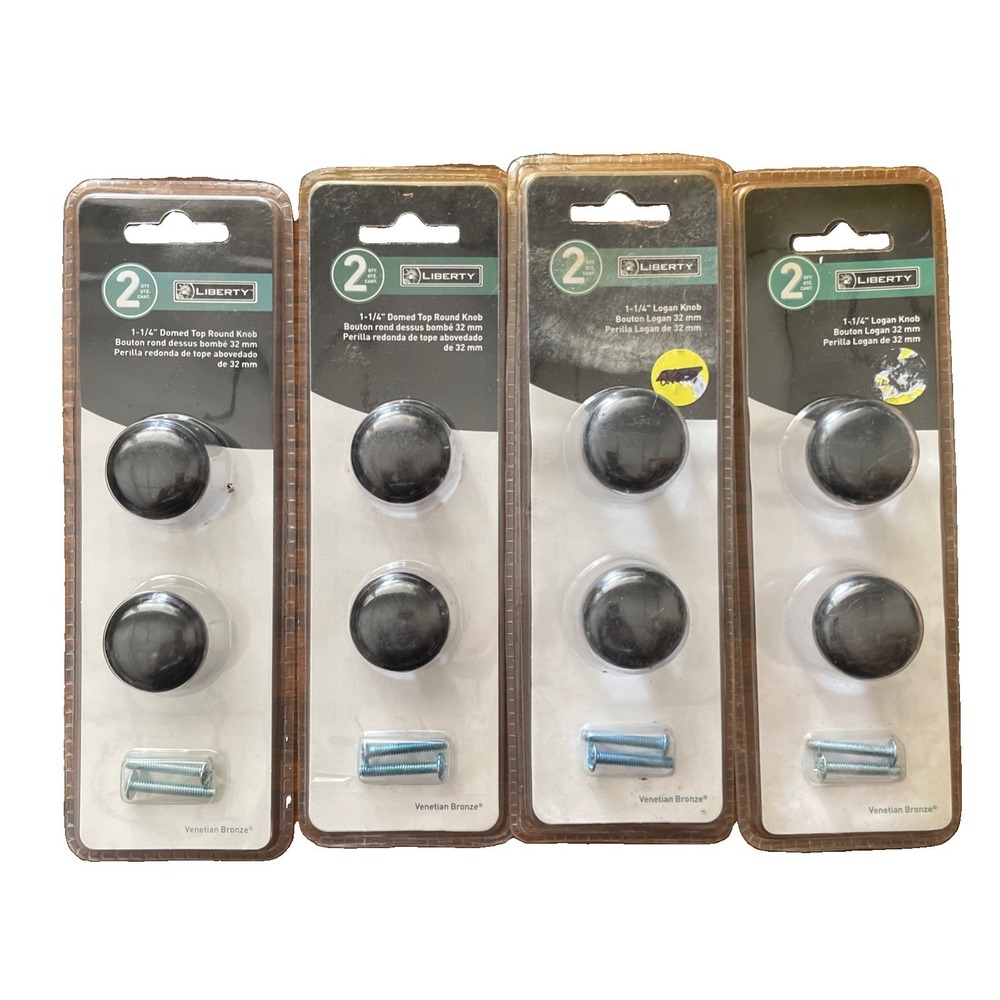 Liberty 1 1/4" Logan Knob Venetian Bronze 2 Pack Lot Of 4